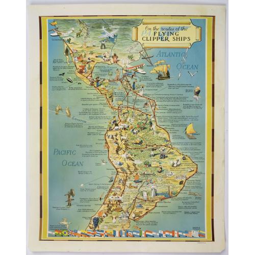 Old map image download for On the routes of the Flying Clipper Ships.