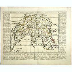 Carte de l'Asie selon les auteurs anciens enrichie de remarques historiques sur les changements qui y sont arrivez.