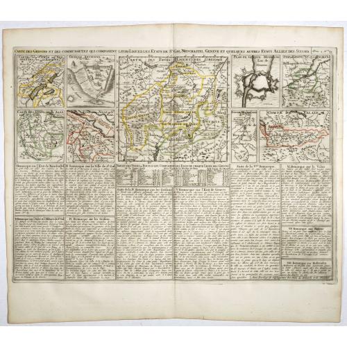 Old map image download for Carte des Grisons et des Communautez qui Composent leurs Ligues, les Etats de St. Gal, Neuchastel, Geneve et Quelques Autres Etats Alliez des Suisse.