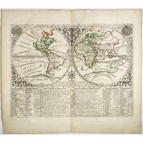 Old map image download for Map monde ou description generale du globe terrestre.