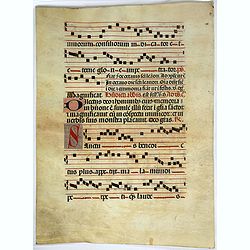 Leaf on vellum from a antiphonary.