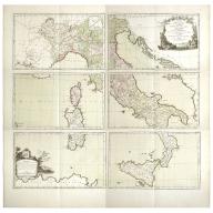 Carte d'Italie, assujettie aux observations astronomiques et aux itinéraires. Comprenant toutes les grandes routes qui traversent les différens Etat de cette région . . .