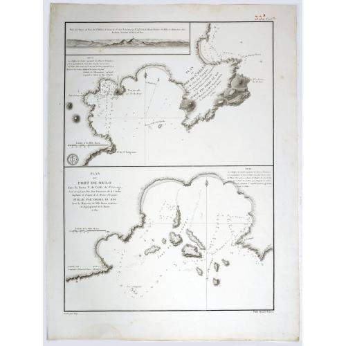 Plan du Port de Ste. Helene a la cote des Patagons levee en 1794. . . [together with] Plan des Port de Melo dans la Partie N. du Golfe de St. George...