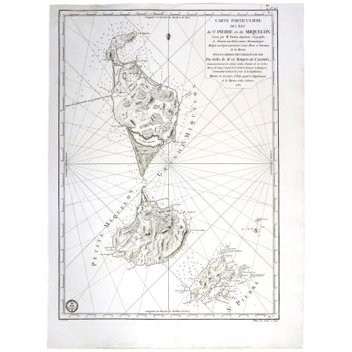 Carte particuliere des isles de St. Pierre et Miquelon Levé par M.Fortin . . . 1782.