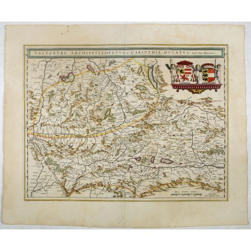 Old map image download for Saltzburg Archiepiscopatus, et Carinthia Ducatus.