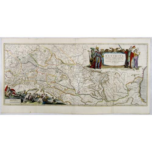 Old map image download for Danubius Fluvius Europae Maximus, a Fontibus ad Ostia. . .