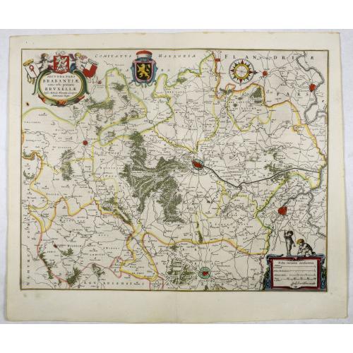 Old map image download for Secunda pars Brabantiae cuis urbus primaria Bruxellae . . .