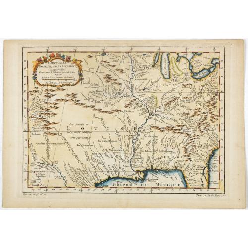 Old map image download for Carte de la Floride, de la Louisiane, et Pays Voisins. . .