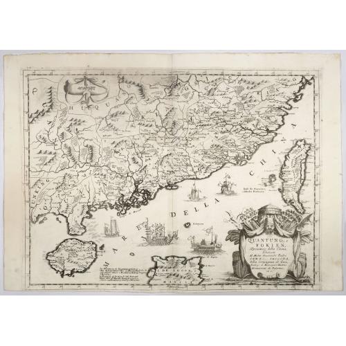 Old map image download for Quantung, e Fokien, Provincie della China...