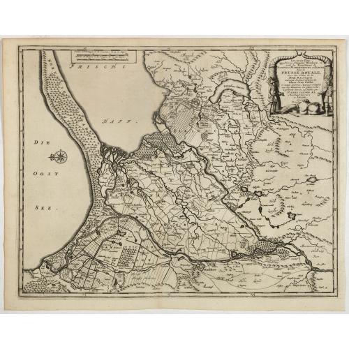 Old map image download for Les trois Iles, appellées en Allemand Werders, ou sont les Territoires de Dantzic, Marienbourg et Elbing dans la Prusse Royale avec les Côtes de la Mer Baltique, suivant la description de Olaus Jean Gotho...