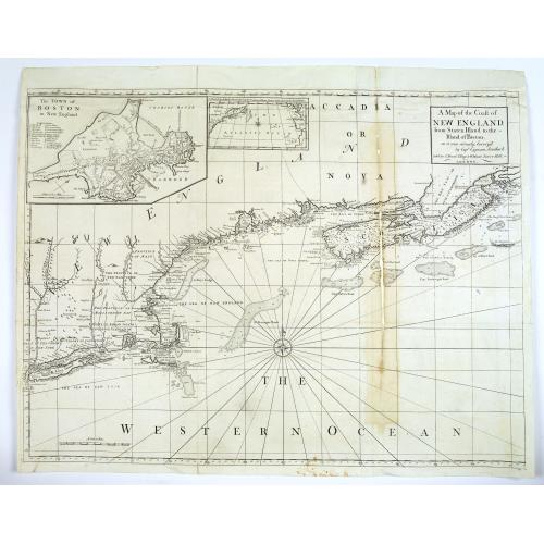 Old map image download for A Map of the Coast of New England from Staten Island to the island of Breton. . .