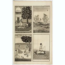 [Four engravings showing People from India]