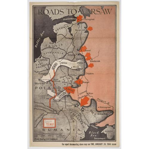 Old map image download for Roads to Warsaw.