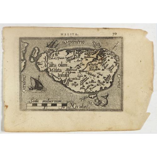 Old map image download for Malta olim Melita Insula.