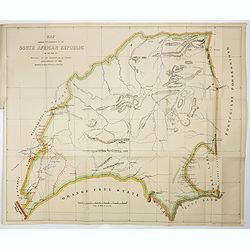 Map Showing The Boundaries Of The South African Republic As Defined By Article I Of The Convention Of London Dated February 27Th 1884