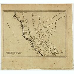 Descripcion Del Destrieto Del Audiencia De Lima. (Peru, and parts of Colombia, and Brazil)