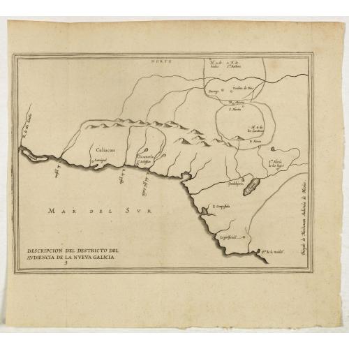 Old map image download for Descripcion del destricto del audiencia de la Nueva Galicia. 5.