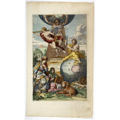 Rare, antique map of  [Title page] Atlas Minor sive totius Orbis Terrarum..