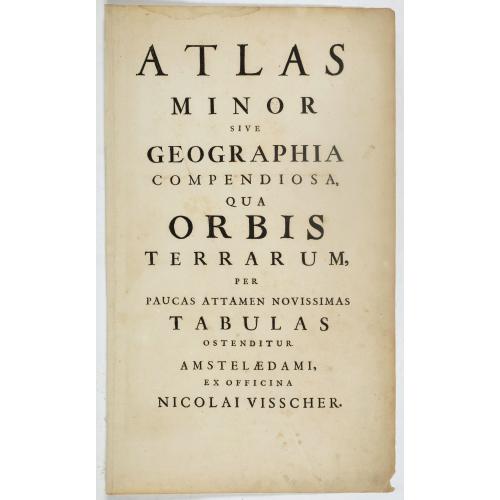Old map image download for [Title page] Atlas minor sive geographica compendiosa..