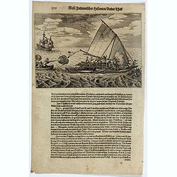 [The attack by Schouten and his men on a waka.]