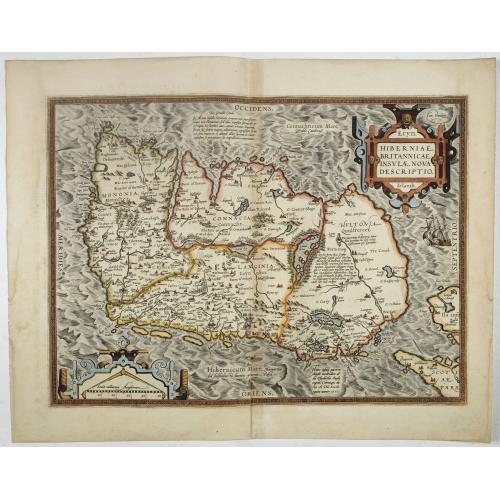 Old map image download for Hiberniae Britannicae insulae nova descriptio.