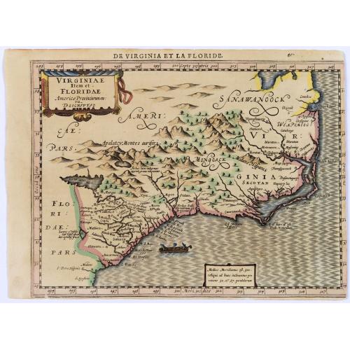 Old map image download for Virginiae item et Floridae.