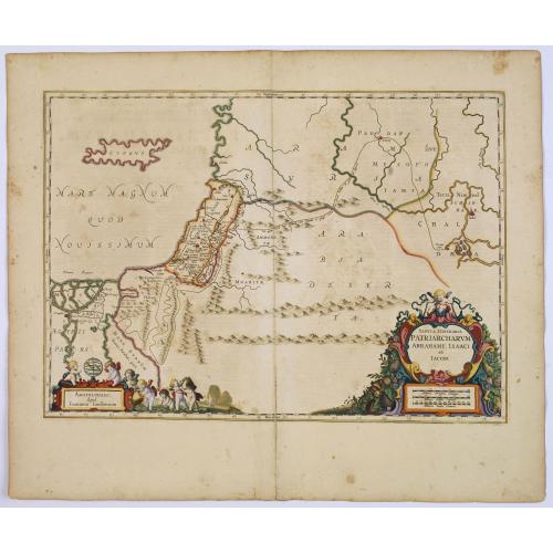 Old map image download for Tabula Itineraria Patriarcharum Abrahami, Isaaci et Jacobi.
