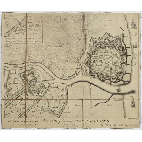 Old map image download for [OSTENDE] A new and exact Plan of the city and port of Ostend.