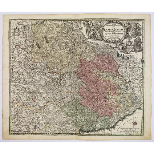 Old map image download for Regiae Celsitudinis Sabaudicae Status in quo Ducatus Sabaudiae Principat Pedemontium. . .