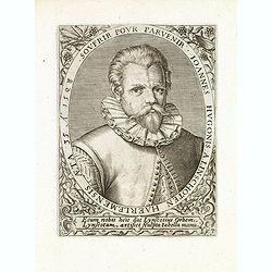 Johannes Hugonis a Linschoten Haerlemensis aeta 35 A° 1598 Soufrir pour parvenir.