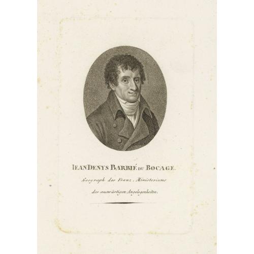 Old map image download for Jean Denys Barbieé du Bocage Geograph des Franz. Ministeriums der auswärtigen Angelegenheiten.