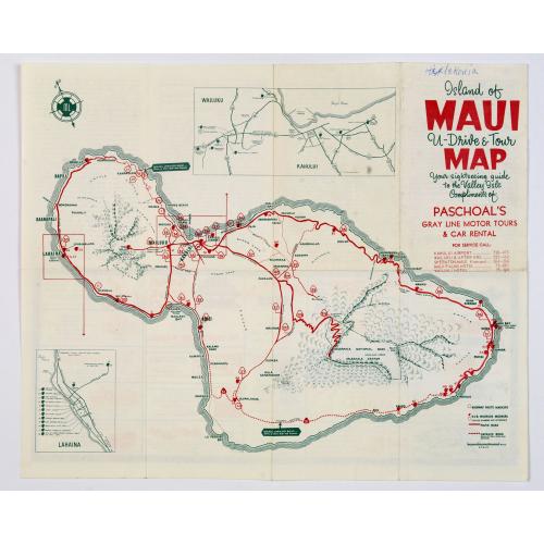Old map image download for Island of Maui..Map.