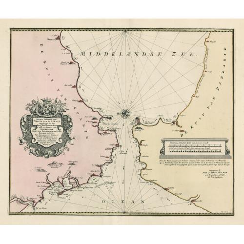 Old map image download for Nieuwe Paskaart vant Naauw van de Straat. op gedragen aan den Hoog Edel geboren Heer F. Van Aerssen Van Sommelsduk