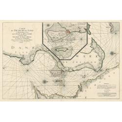 Carte de Detroit du Sond Contenant les Costes de L'Isle de Zélande Comprises ente Nicopen et L'Isle de Meun, et Celles du Schonen Depuis la Pointe de Kol, jusqu'a Valsterbon.