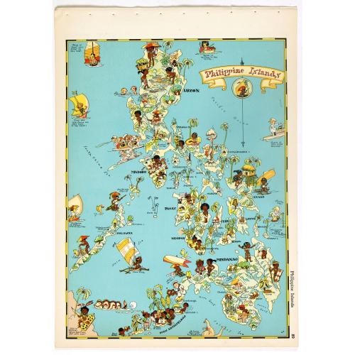 Old map image download for Philippines Islands.
