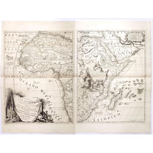 Old map image download for L'AFRICA divisa nelle sue Parti secondo le pui moderne..