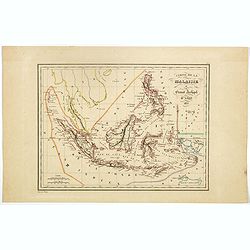 Carte de la Malaisie ou Grand archipel d'Asie.
