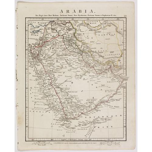 Old map image download for Arabia. Sive Regio inter Mare Medium, Arabicum Sinum, . . .