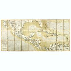 Carte des Isles Antilles et du Golfe du Mexique, avec la Majeure partie de la Nouvelle Espagne. Par M. Bonne, Inge´nieur Hydrographe de la Marine. Aoust 1780. . .