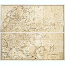 Carte des routes de poste de la Russie européenne, exécutée par ordre de S.E.M. le duc de Feltre ministre de la Guerre, ...