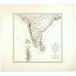Carte De L'Indostan Servant à Indiquer Les Possessions Françaises En Asie.