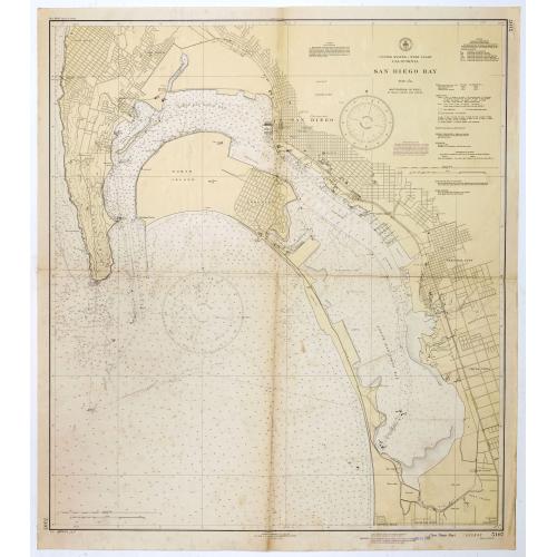 Old map image download for San Diego Bay. (Chart 5107)