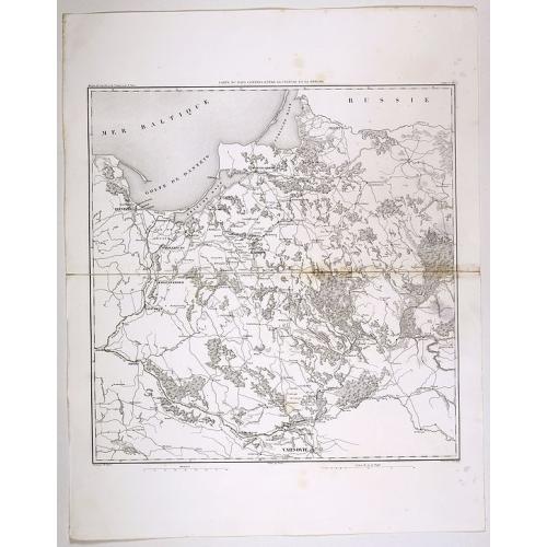 Old map image download for Carte du pays compris entre Vistule et la Pregel.