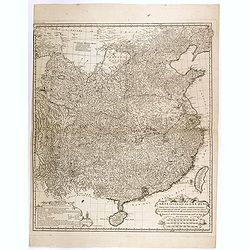 Carte générale de la Chine Dressée sur les Cartes particulières que l'Empereur Cang-hi a fait lever sur les lieux par les RR. PP. Jésuites missionaires dans cet empire / Par le Sr d'Anville.