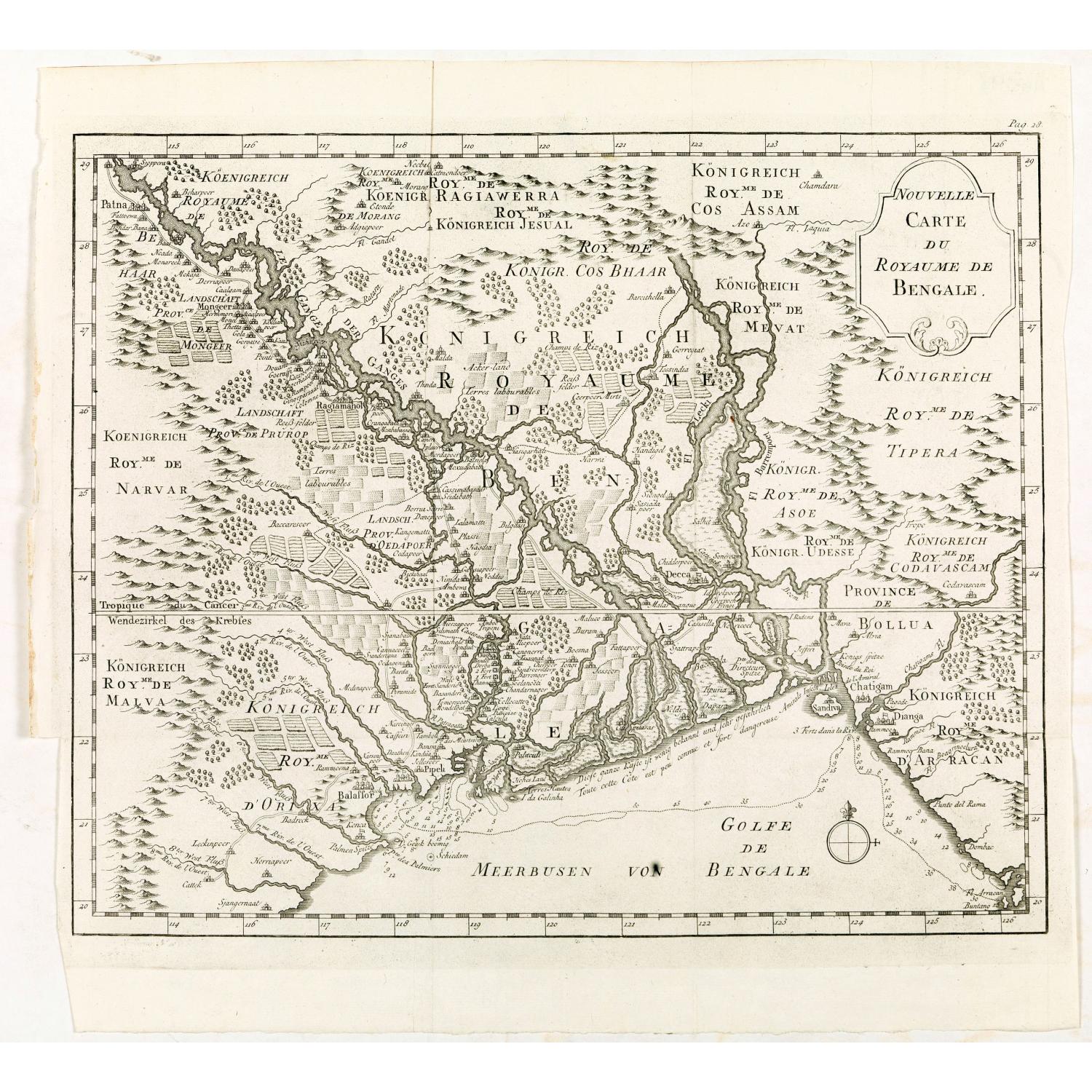 Nouvelle carte du royaume de Bengale.