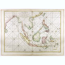 Carte réduite de l'archipel des Indes orientales avec les côtes du continent depuis le golfe de Manar jusqu'à Emoui à la Chine . . .