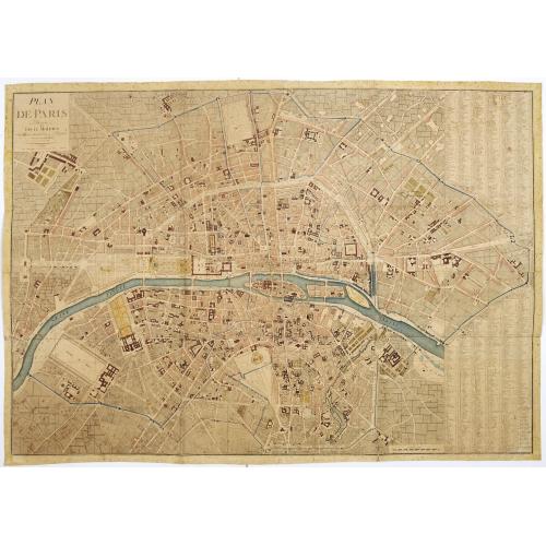 Old map image download for Plan de Paris divisé en 12 mairies subdivisée chacune en 4 parties.