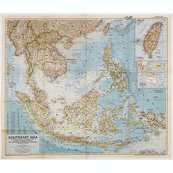 Southeast Asia Compiled and Drawn in the Cartographic Section of the National Geographic Society for the National Geographic Magazin Gilbert Grosvenor. . .