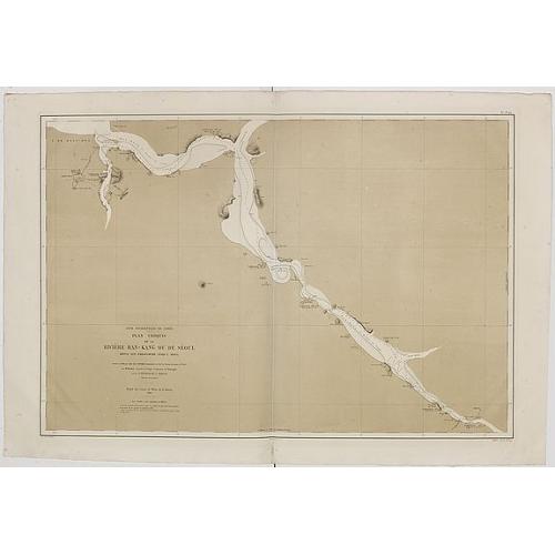Old map image download for CARTE de la Côte Occidentale de COREE, Plan Croquis de la Rivière HAN-KANG ou de SEOUL, depuis son Embouchure jusqu'à Séoul, dressée en 1866 ...