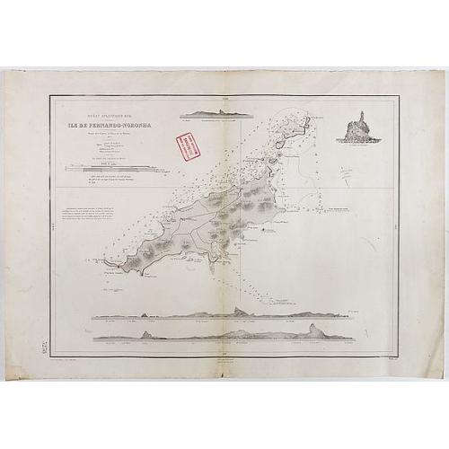 Old map image download for Océan Atlantique Sud, ile de Fernando-Noronha.